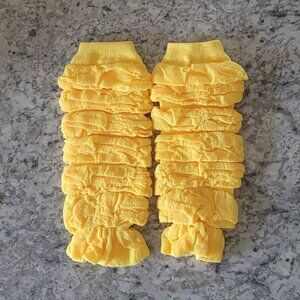 Yellow Ruffled Scrunchy Dance-Style Leg Warmers Infant/Toddler/Preschool